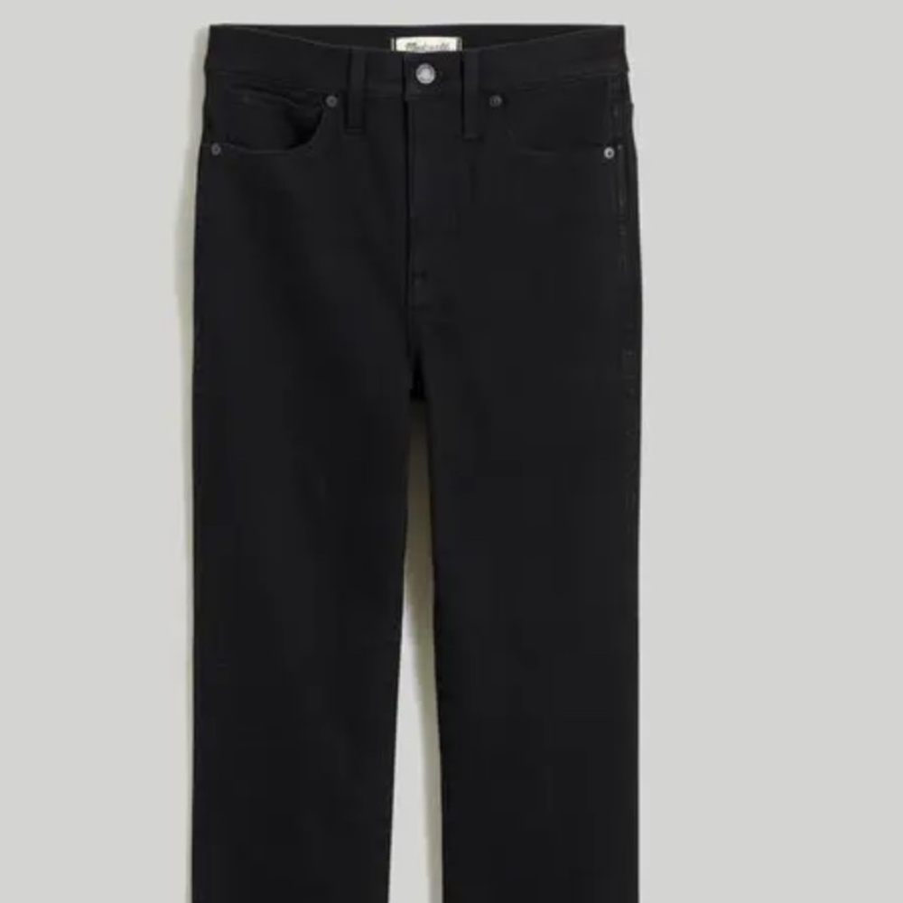 Madewell Black Stove Pipe Black Jeans, Size 25, NWT